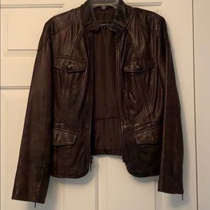 Kenneth Cole brown leather jacket